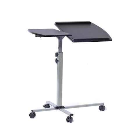 Back2Basics Rolling Adjustable Laptop Cart, Graphite - 30-35 x 29.5 x 17.5 in. BA2647850